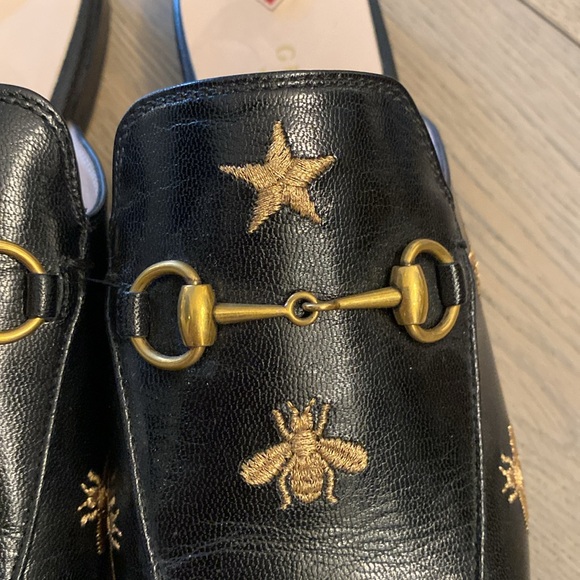 Gucci Princetown black mules with gold bees and stars - Picture 3 of 9
